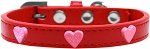 Pink Glitter Heart Widget Dog Collar