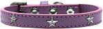 Silver Star Widget Dog Collar (size: Lavender Size 16)