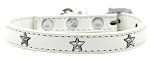 Silver Star Widget Dog Collar (size: White Size 16)