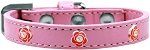 Red Rose Widget Dog Collar (size: Light Pink Size 16)