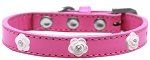 Light Pink Rose Widget Dog Collar (size: Bright Pink Size 16)